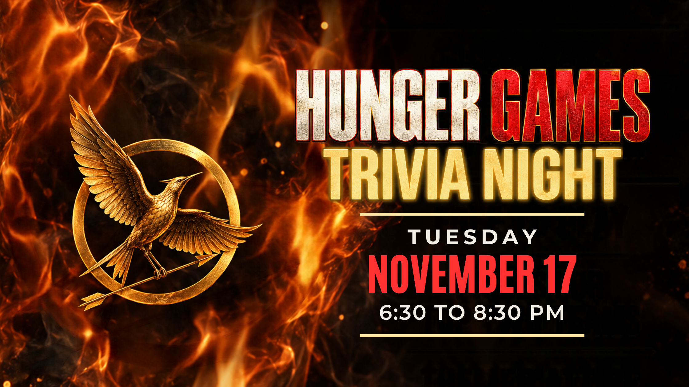 The Hunger Games Trivia Night at BBQ'd Productions in Lake Zurich